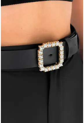 Kadın Siyah Taşlı Kemer BE670