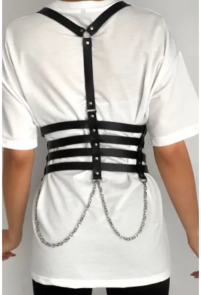 Kadın Siyah Vücut Kemeri BE631