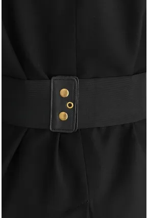 Kadın Siyah Zincirli Lastikli Kemer BE661