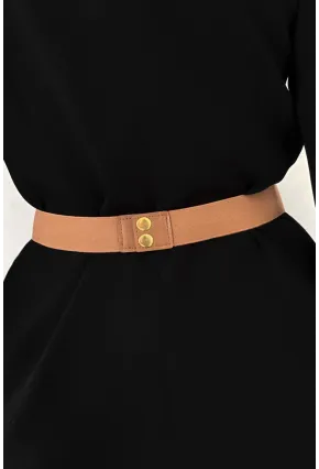 Kadın Taba Lastikli Gold Tokalı Kemer BE663