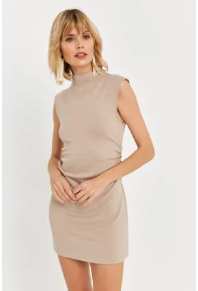 Kadın Taş Drapeli Mini Elbise SE6