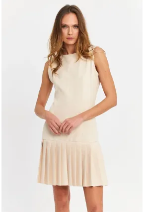 Kadın Taş Eteği Pileli Mini Elbise FRY2265