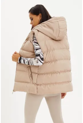 Kadın Taş Kapüşonlu Şişme Yelek ZEE01