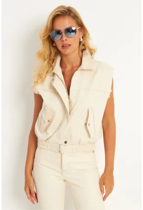 Kadın Taş Keten Ceket ELA3108