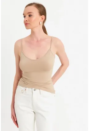 Kadın Vanilya Askılı Basic Atlet FLS06