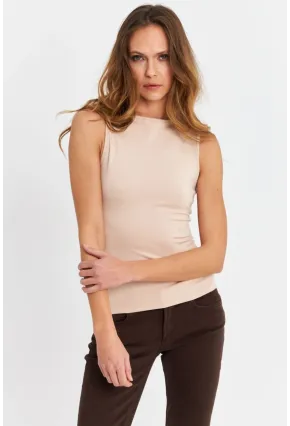 Kadın Vanilya Sırt Dekolteli Bluz TF71