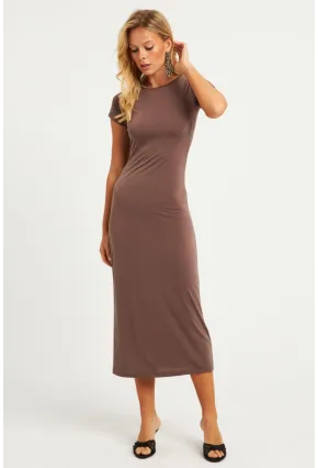 Kadın Vizon Basic Midi Elbise DMR261