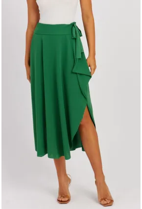 Kadın Yeşil Asimetrik Etek LV176