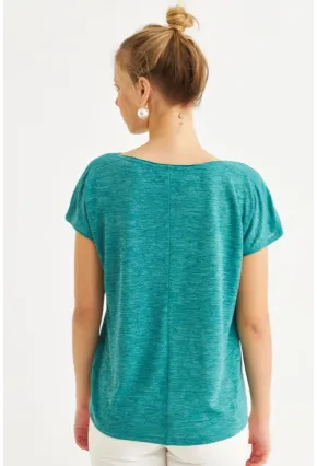 Kadın Yeşil Basic Bluz AYD410
