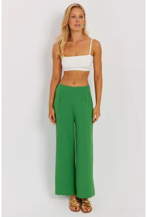Kadın Yeşil Beli Lastikli Pantolon J23434