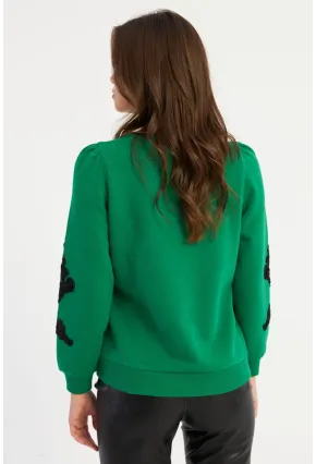 Kadın Yeşil Kol Detaylı Bluz MAYD13