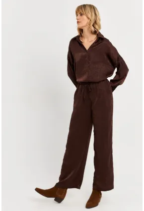 Kadın Acı-Kahve Saten Pantolon MCAR1128