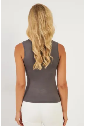 Kadın Antrasit Bluz LPP1289