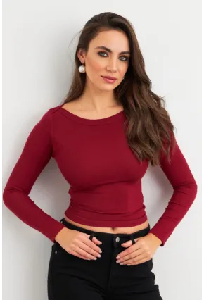 Kadın Bordo Bluz MX9390