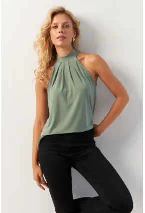 Kadın Çağla Sırtı Damla Yılbaşı Bluz LPP5043