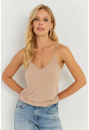 Kadın Camel Askılı Bluz AYD269