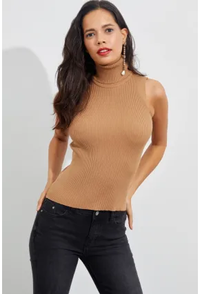 Kadın Camel Balıkçı Bluz YV97