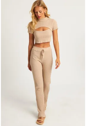 Kadın Camel Pencereli Takım XL2017