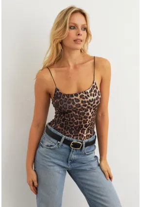 Kadın Camel-Siyah Askılı Body LİK15