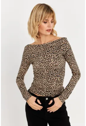 Kadın Camel-Siyah Bluz HOR13