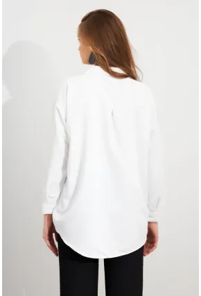Kadın Ekru Gömlek Q1100