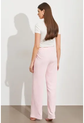 Kadın Ekru-Pembe Çizgili Eşofman Altı ATS80146