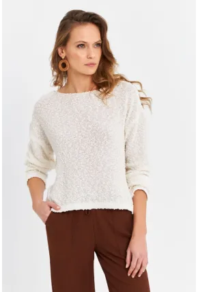 Kadın Ekru Triko Bluz YV322