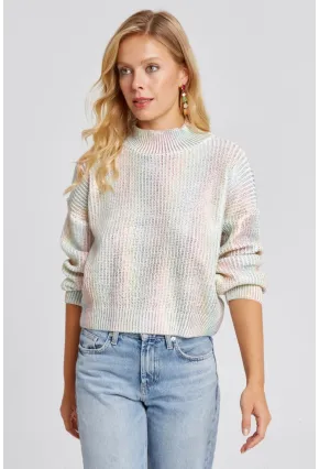 Kadın Ekru Varakli Triko Bluz SF2529