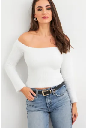 Kadın Ekru Yumuşak Dokulu Bluz SE7