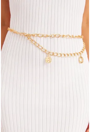 Kadın Gold Rengi Zincir Kemer BE533