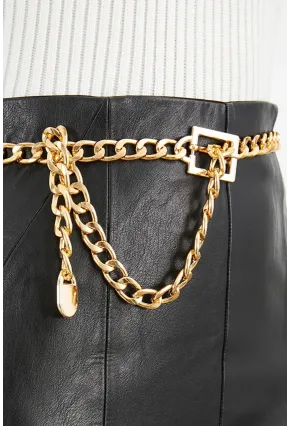 Kadın Gold Rengi Zincir Kemer BE594