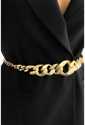 Kadın Gold Rengi Zincir Kemer BE629