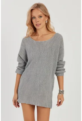 Kadın Gri Triko Kazak SMT223