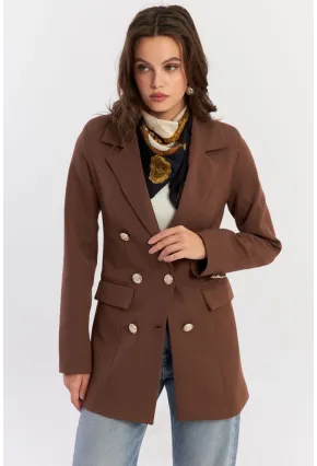 Kadın Kahverengi Alt Üst Astarlı Ceket MUF201