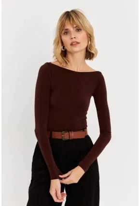 Kadın Kahverengi Bluz HOR13