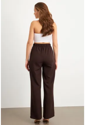 Kadın Kahverengi Cepli Pantolon FLU7250