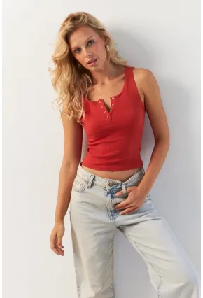 Kadın Kiremit Patlı Kaşkorse Bluz MK02