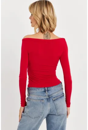 Kadın Kırmızı Bluz HOR13