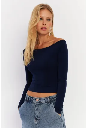 Kadın Lacivert Bluz HOR13