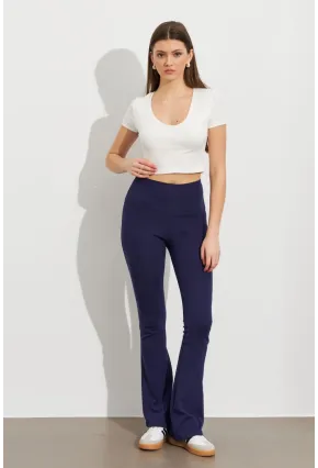 Kadın Lacivert İspanyol Paça Tayt ATS60