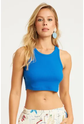 Kadın Mavi Crop Bluz YLE610