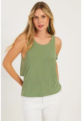 Kadın Mint Sırtı Çapraz Bluz YZ1029