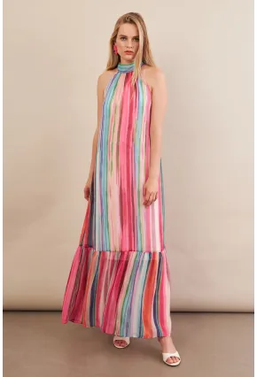 Kadın Multi Astarlı Maxi Şifon Elbise PSG1004