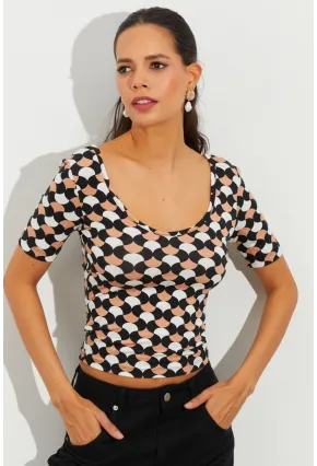 Kadın Multi Desenli Bluz LPP1224