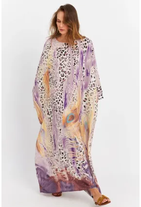 Kadın Multi İpek Kaftan Elbise MALO4010