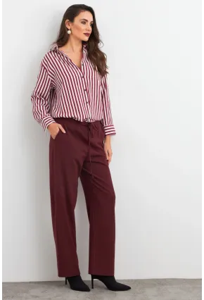 Kadın Mürdüm Pantolon ELA6647