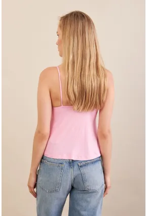 Kadın Pembe Büzgülü Asimetrik Bluz ZH172