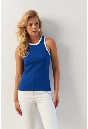 Kadın Saks Biyeli Bluz MSH124