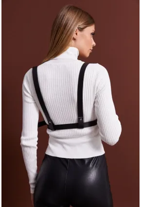 Kadın Siyah Askılı Kemer BE448