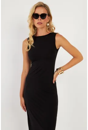 Kadın Siyah Basic Elbise DMR2433
